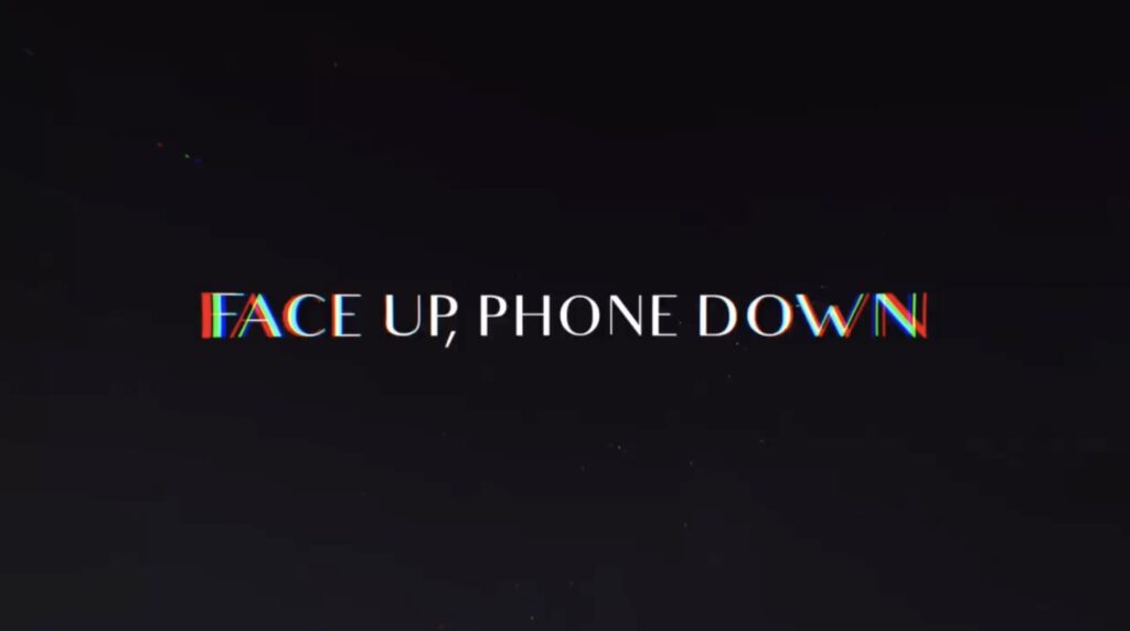 video thumbnail - face up, phone down