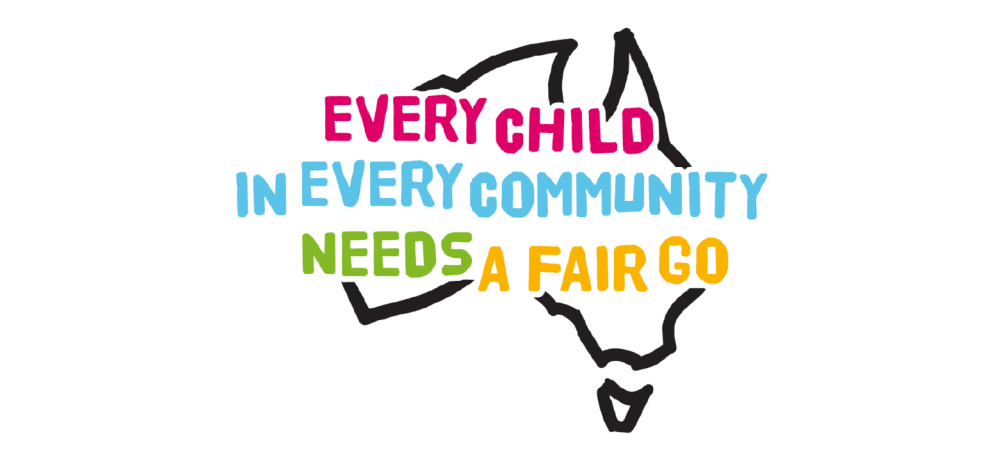 every childing in every community needs a fair go graphic