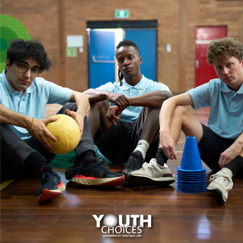 Youth Choices boys in gym