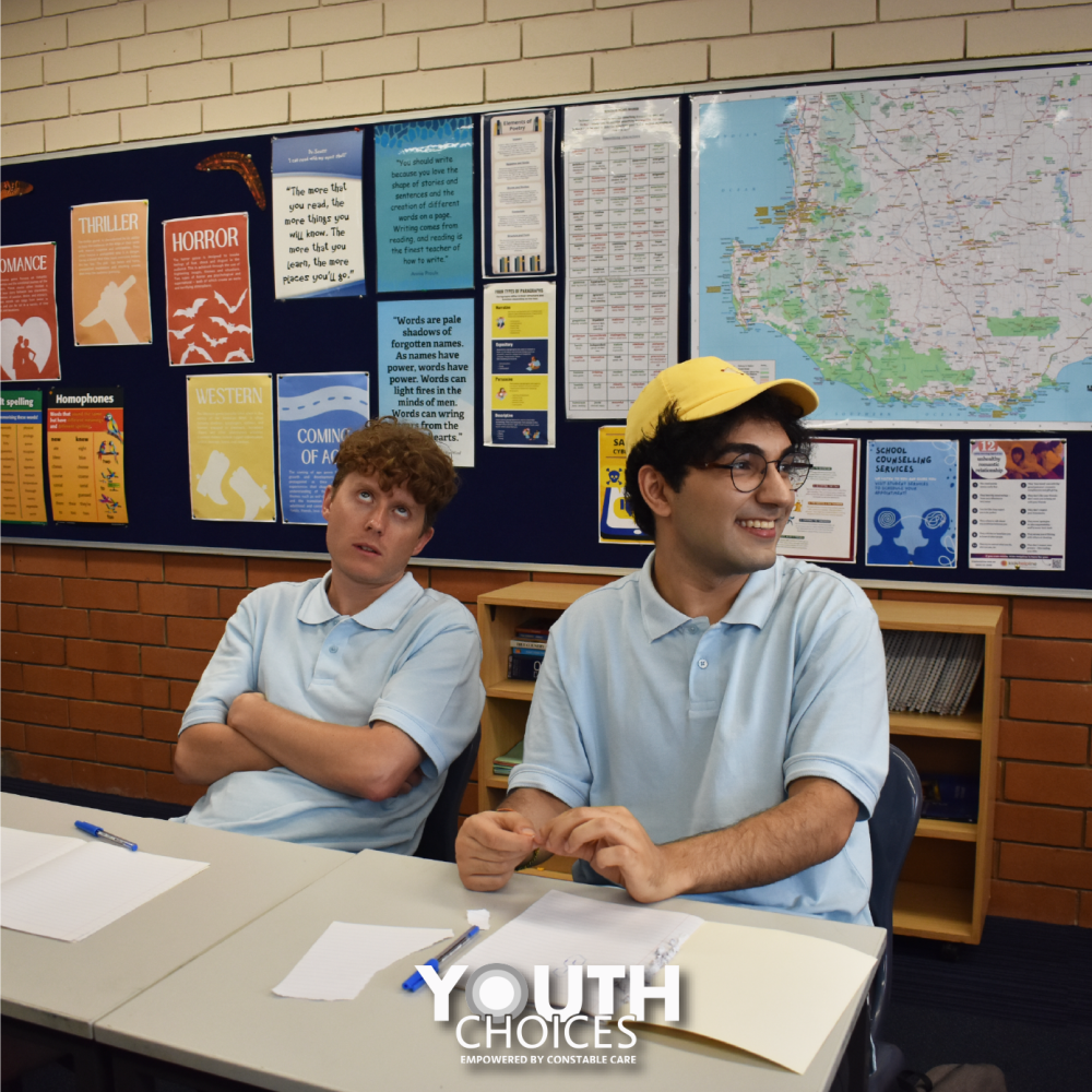 Youth Choices boys in classroom