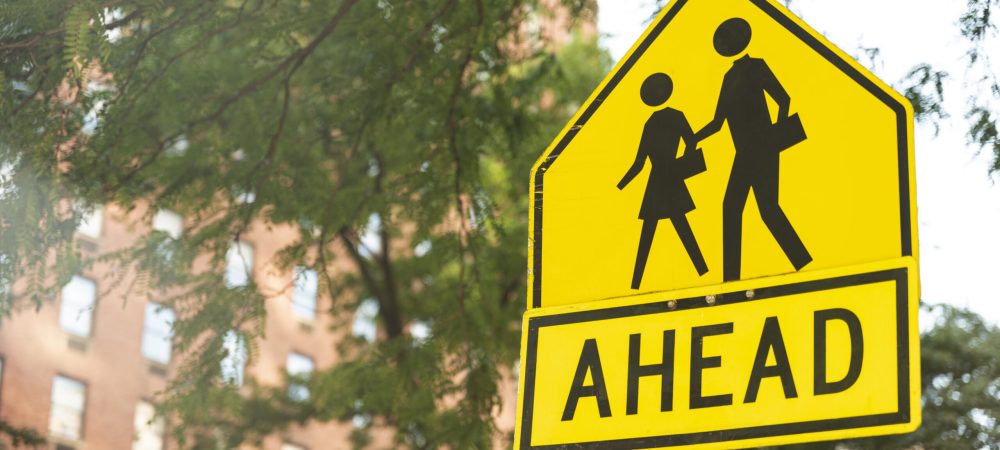 pedestrian crossing sign